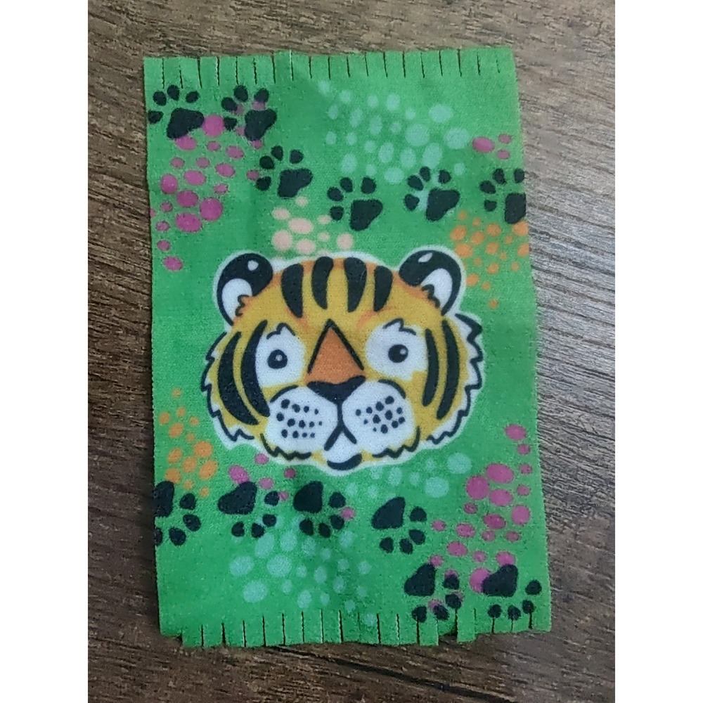 Fashion Doll Funky Tiger Rug Dollhouse Miniature Rug 4x2.5"